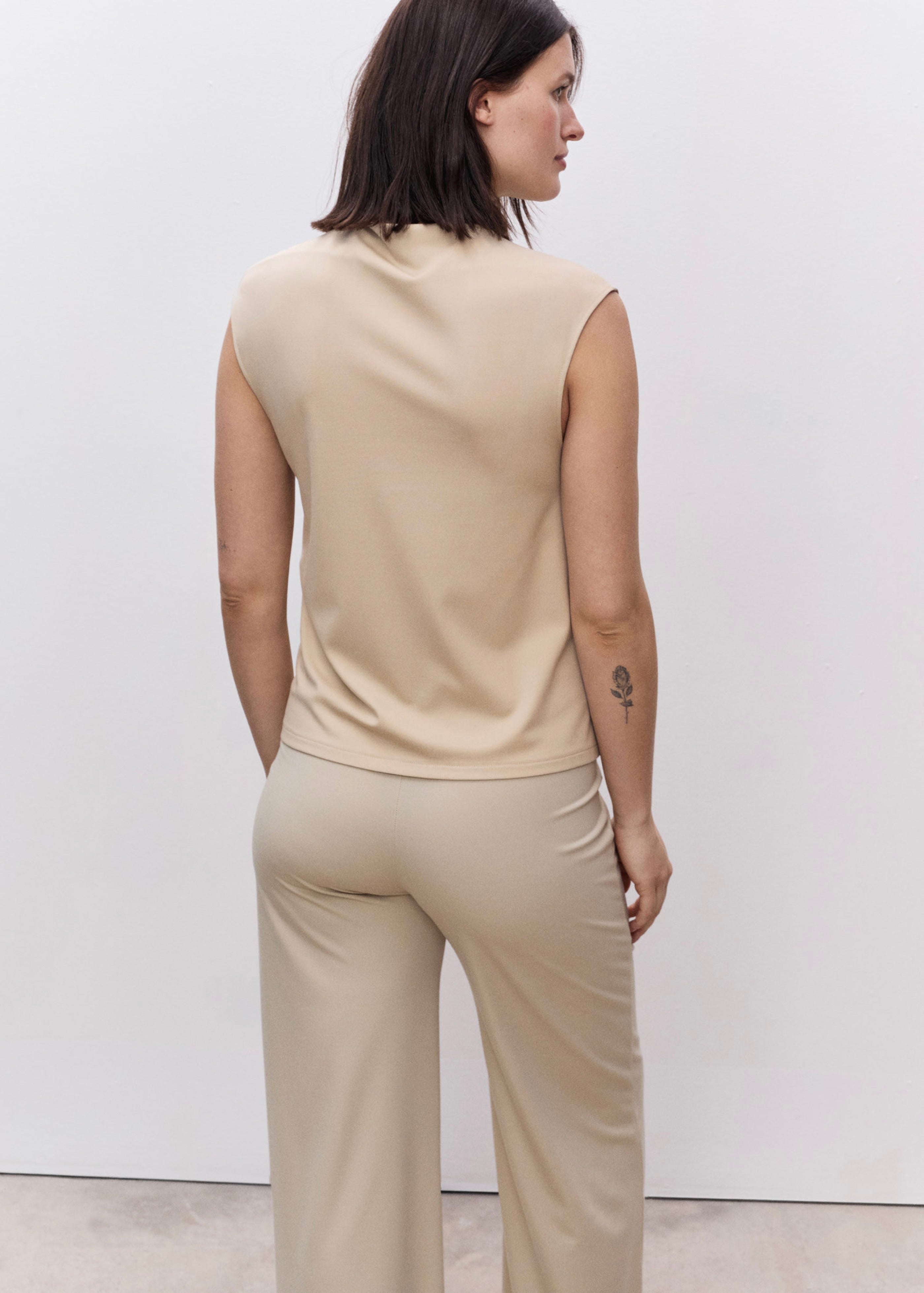 Pantalon Wide Leg Prémaman - Natural