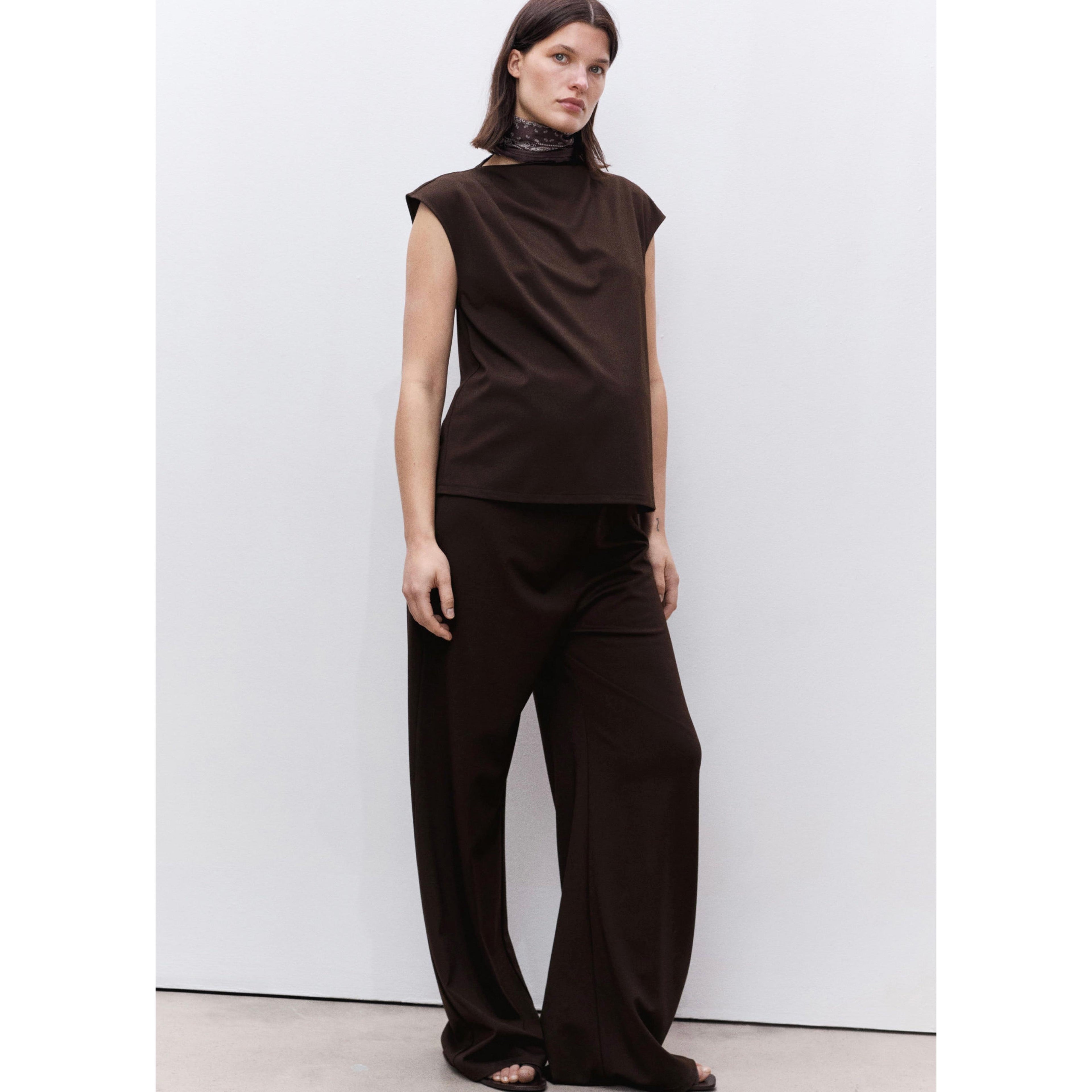 Prémaman Wide Leg Pants - Chocolate
