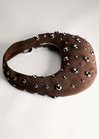 Sac À Main En Cuir Avec Application Boules Métalliques