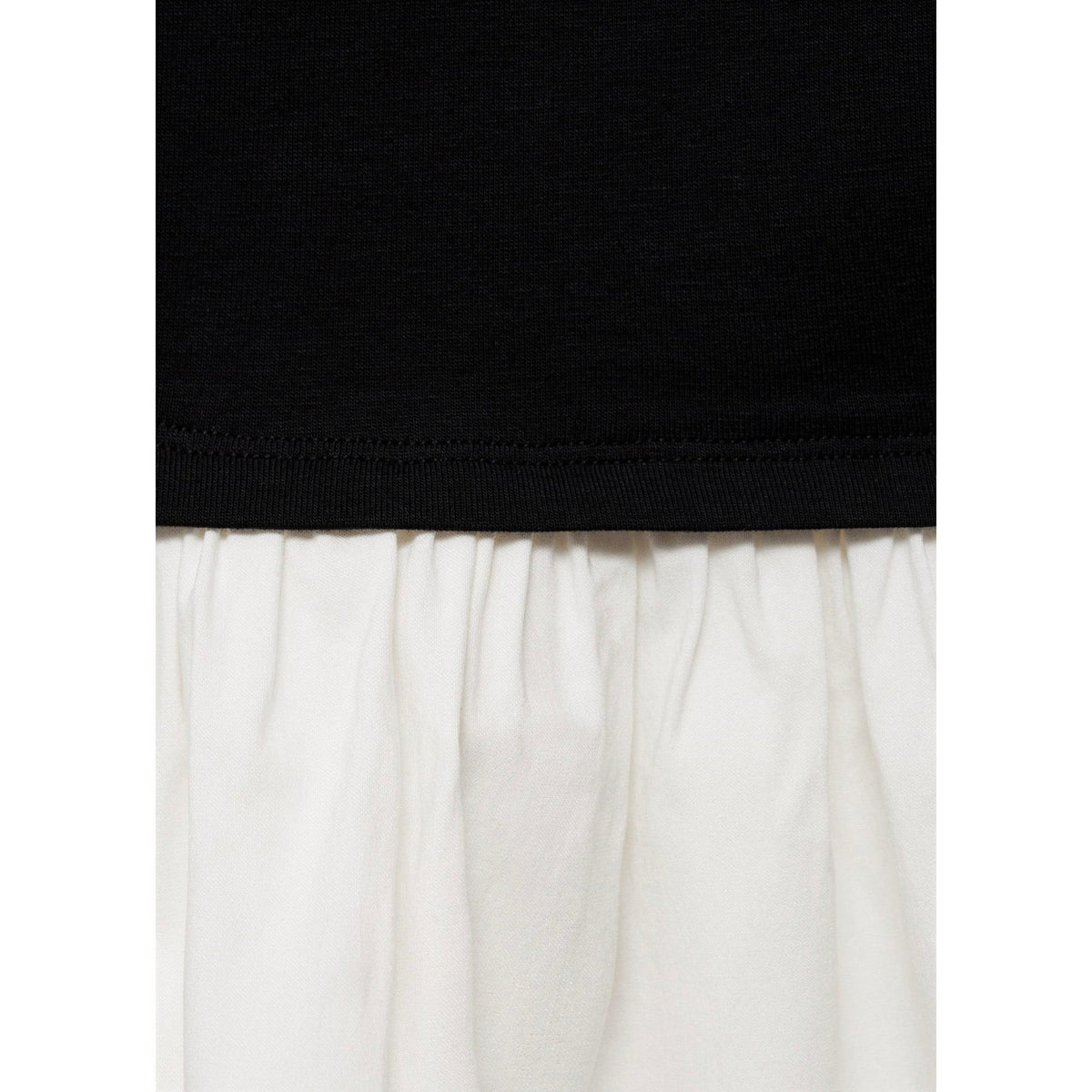 Short Draped Combined Fabric Dress