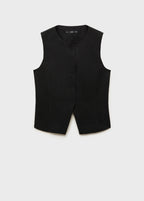 Gilet De Costume Droit En Lyocell