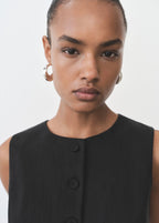 Gilet De Costume Droit En Lyocell