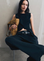 Gilet De Costume Droit En Lyocell