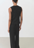 Gilet De Costume Droit En Lyocell