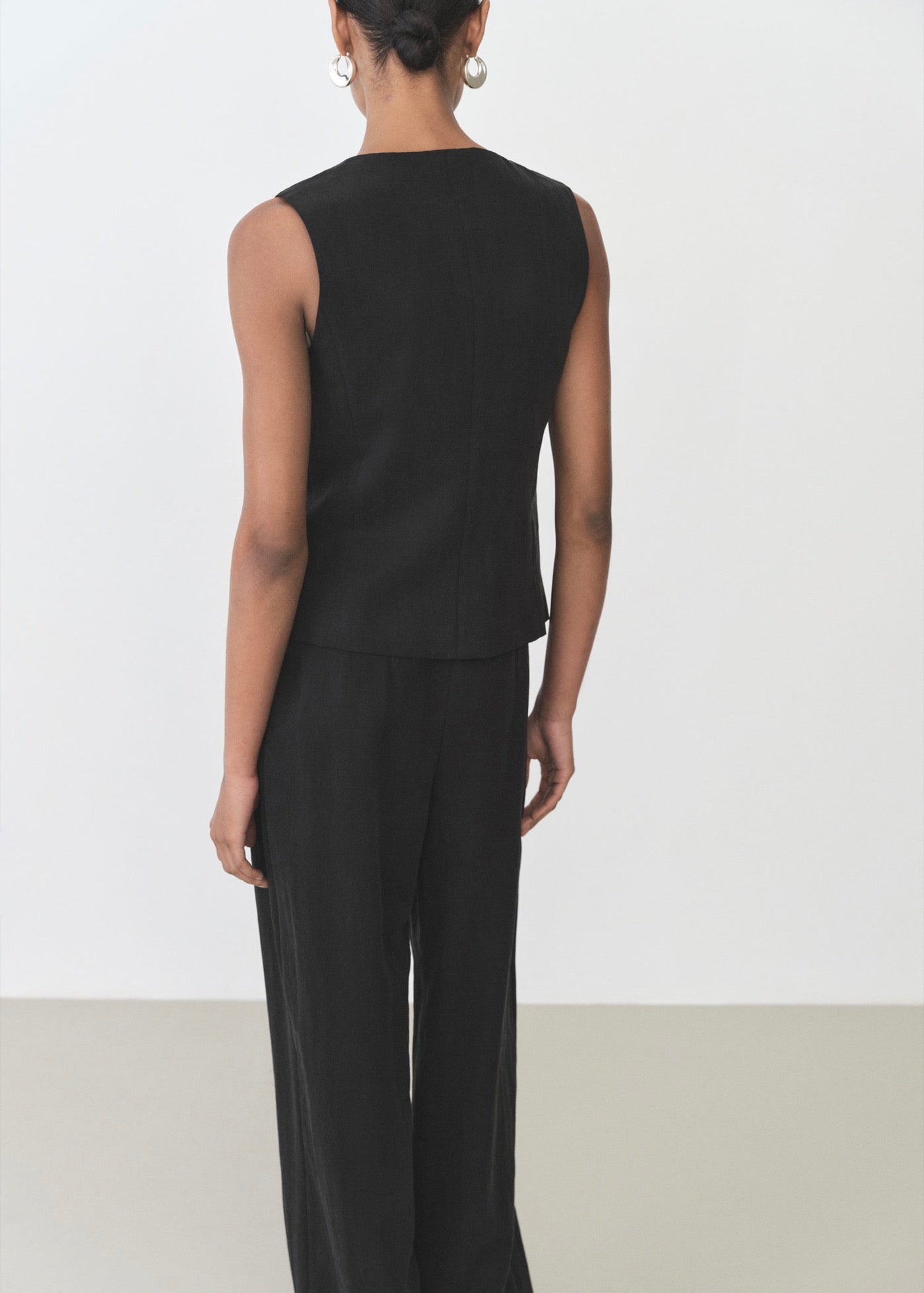 Gilet De Costume Droit En Lyocell