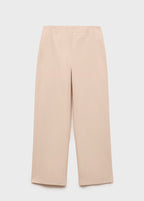 Pantalon Coton Droit Taille Moyenne - Ecru