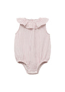 Combinaison Une Pièce En Coton Rayé - Rosa - Nouveau Né