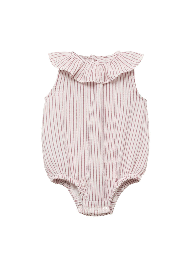 Combinaison Une Pièce En Coton Rayé - Rosa - Nouveau Né