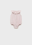 Combinaison Une Pièce En Coton Rayé - Rosa - Nouveau Né