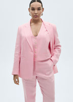 Pantalon De Costume Lin - Light Pink
