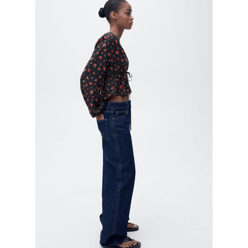 Blusa con gemas - Negro