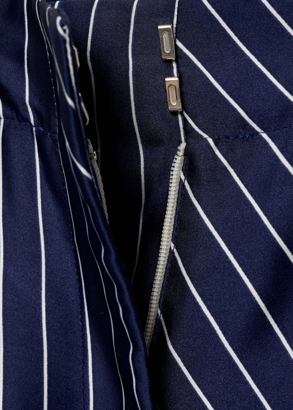 Pantalon Droit Rayures Combinées - Blue