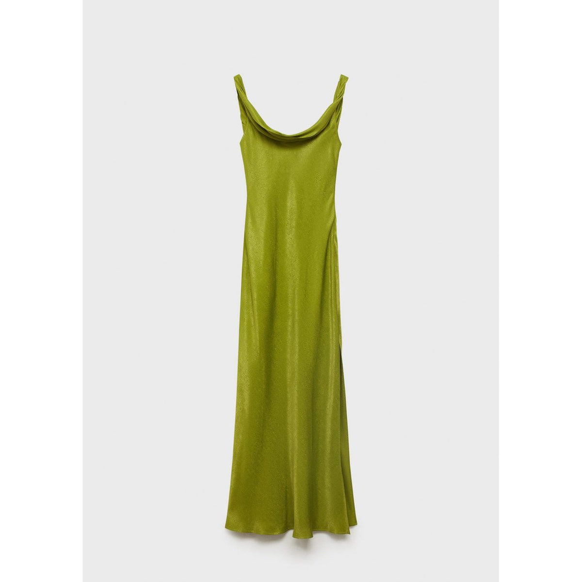 Robe Texturée Encolure Drapée