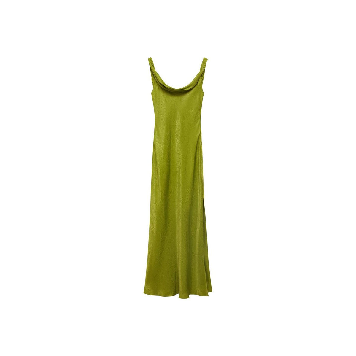 Robe Texturée Encolure Drapée