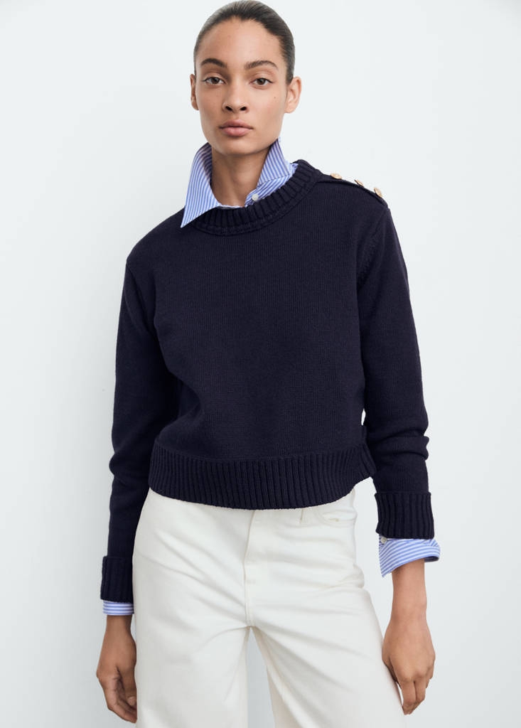 Pull-Over Maille Boutons Bijoux