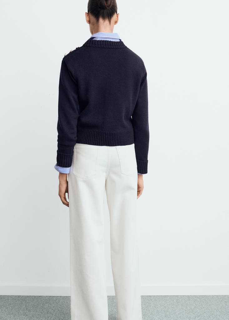 Pull-Over Maille Boutons Bijoux