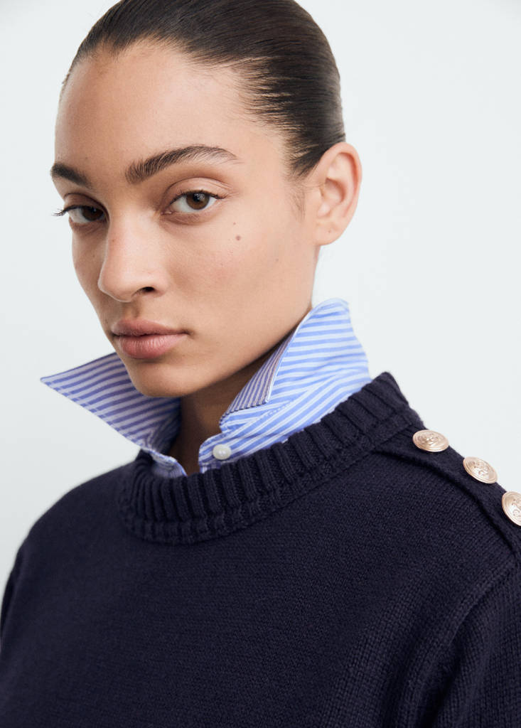 Pull-Over Maille Boutons Bijoux