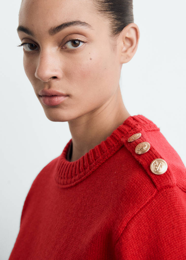 Pull-Over Maille Boutons Bijoux