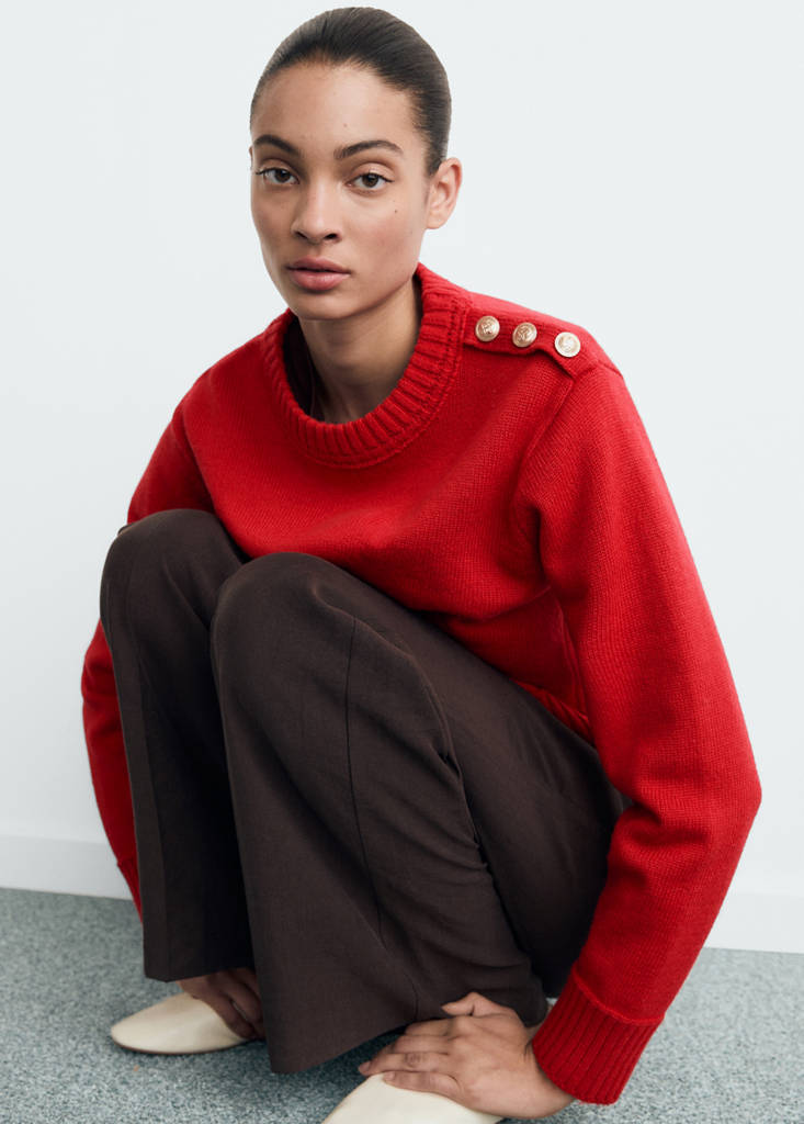 Pull-Over Maille Boutons Bijoux