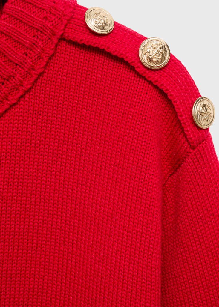 Pull-Over Maille Boutons Bijoux