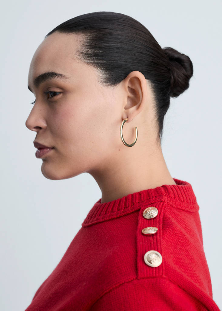 Pull-Over Maille Boutons Bijoux