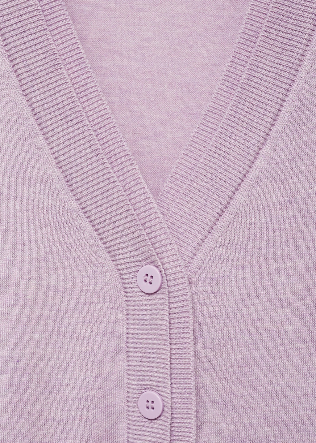 Cárdigan de Punto con Cuello de Pico - Light/Pastel Purple
