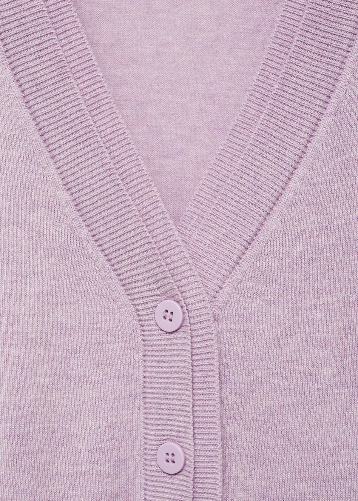 Cárdigan de Punto con Cuello de Pico - Light/Pastel Purple