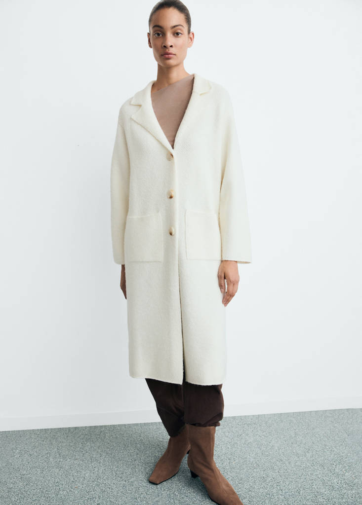 Manteau Maille Poches