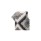 T-Shirt Asymétrique En Imprimé Cachemire