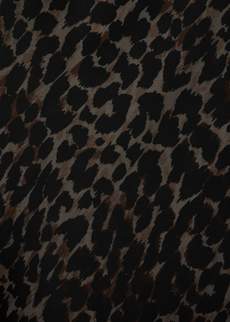 Robe Col En V Imprimé Animal