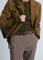 Pantalón Skinny Crop - Marron