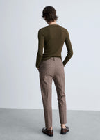 Pantalón Skinny Crop - Marron