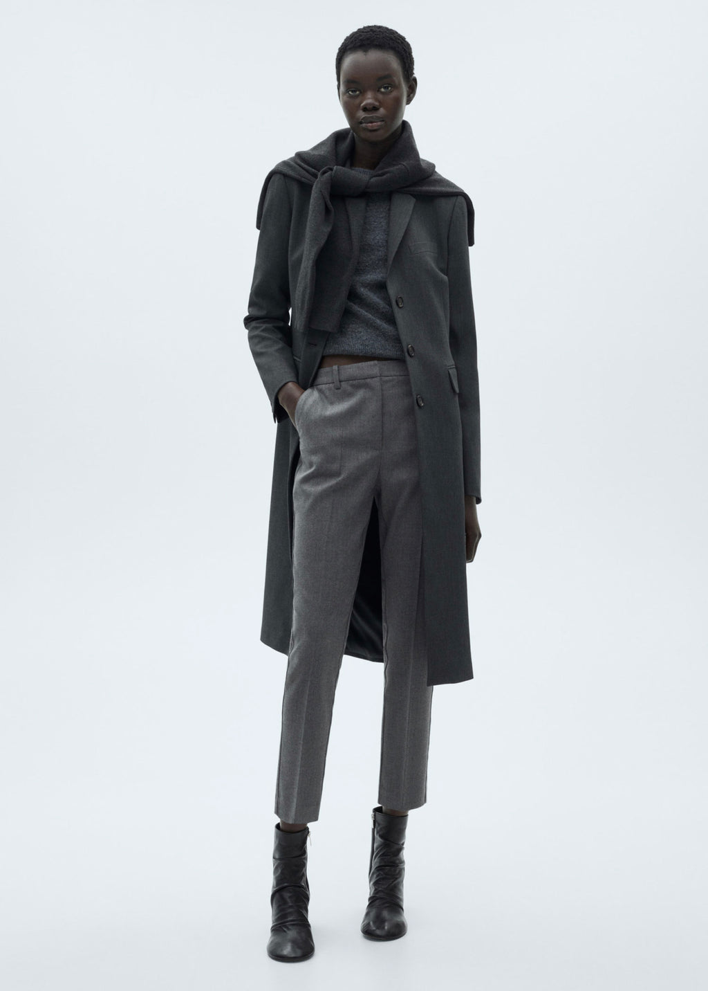 Pantalón Skinny Crop - Grey