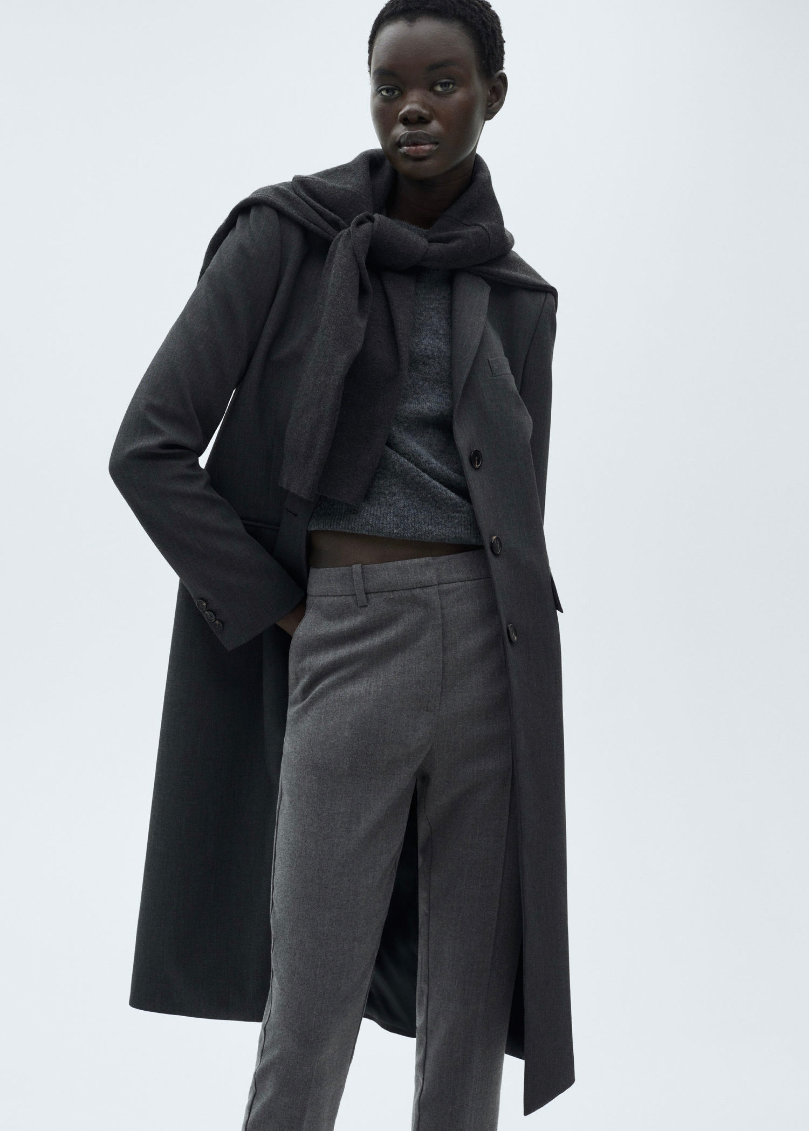 Pantalón Skinny Crop - Grey