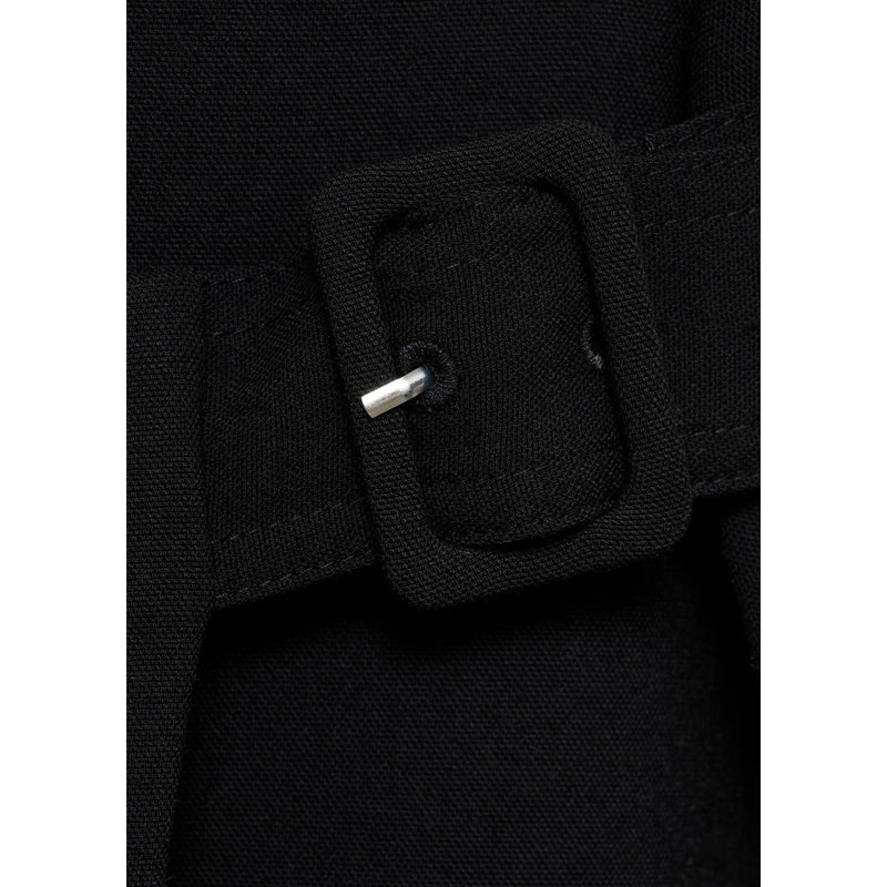 Buckle Detail Midi Skirt - Black