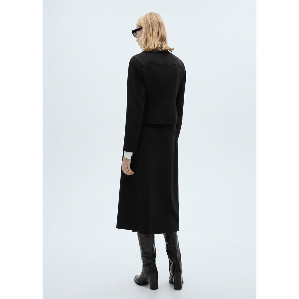Falda Midi Detalle Hebilla - Black