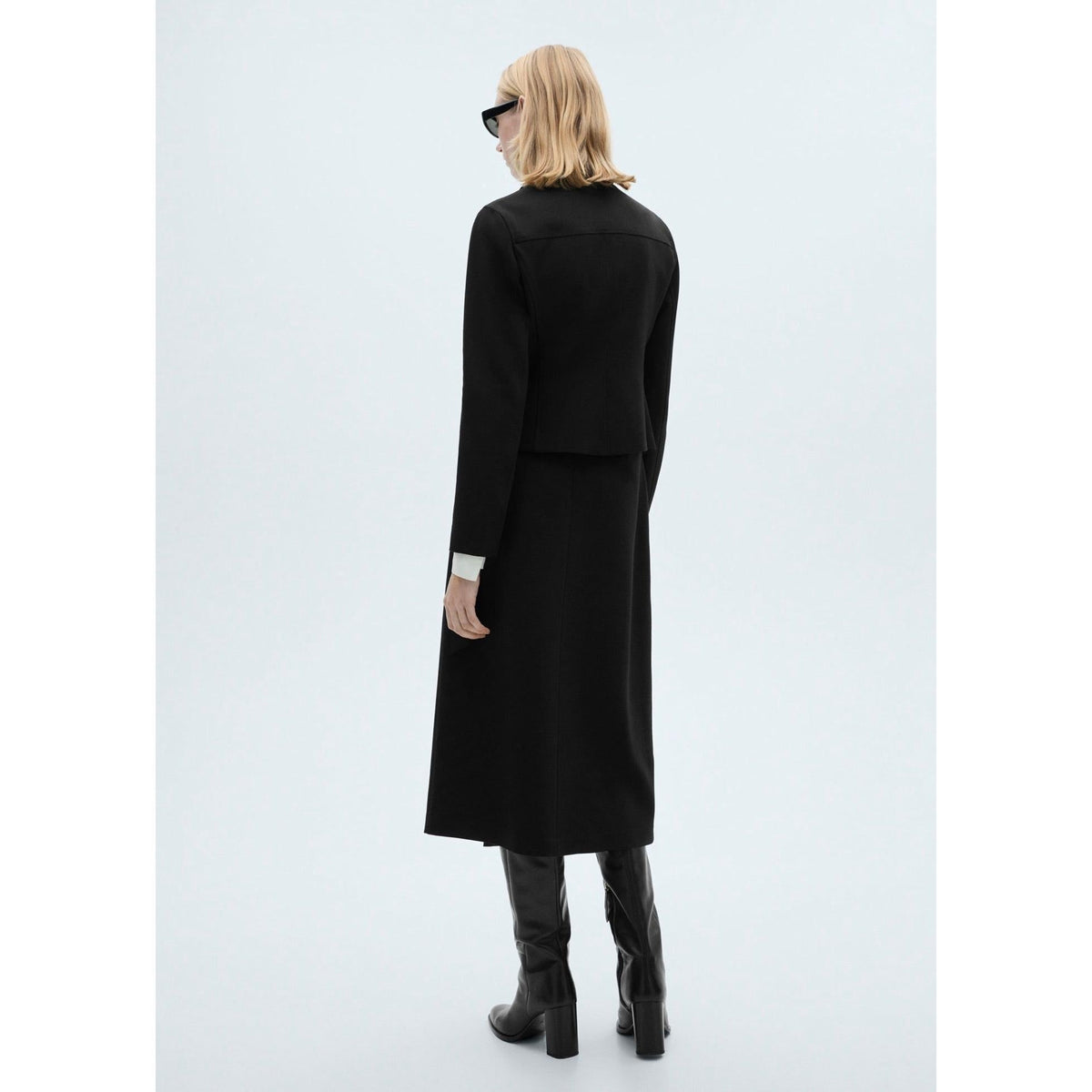 Falda Midi Detalle Hebilla - Black