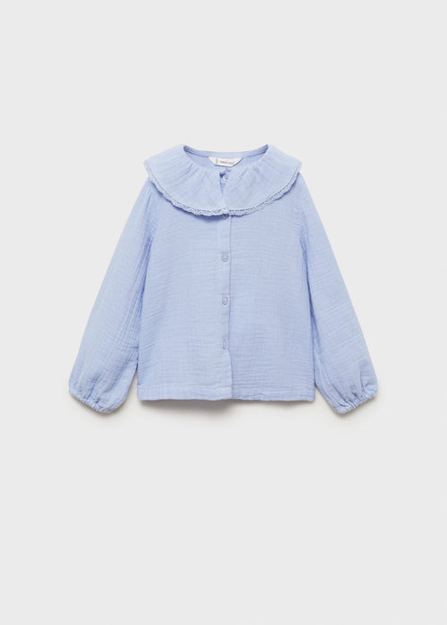 Blouse En Coton Étamine - Azul Celeste - Bébé Fille