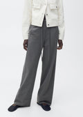 Pantalon Droit Fines Rayures - Grey