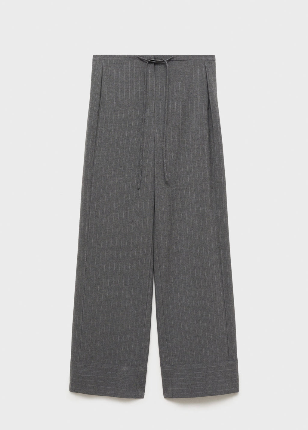 Pantalon Droit Fines Rayures - Grey