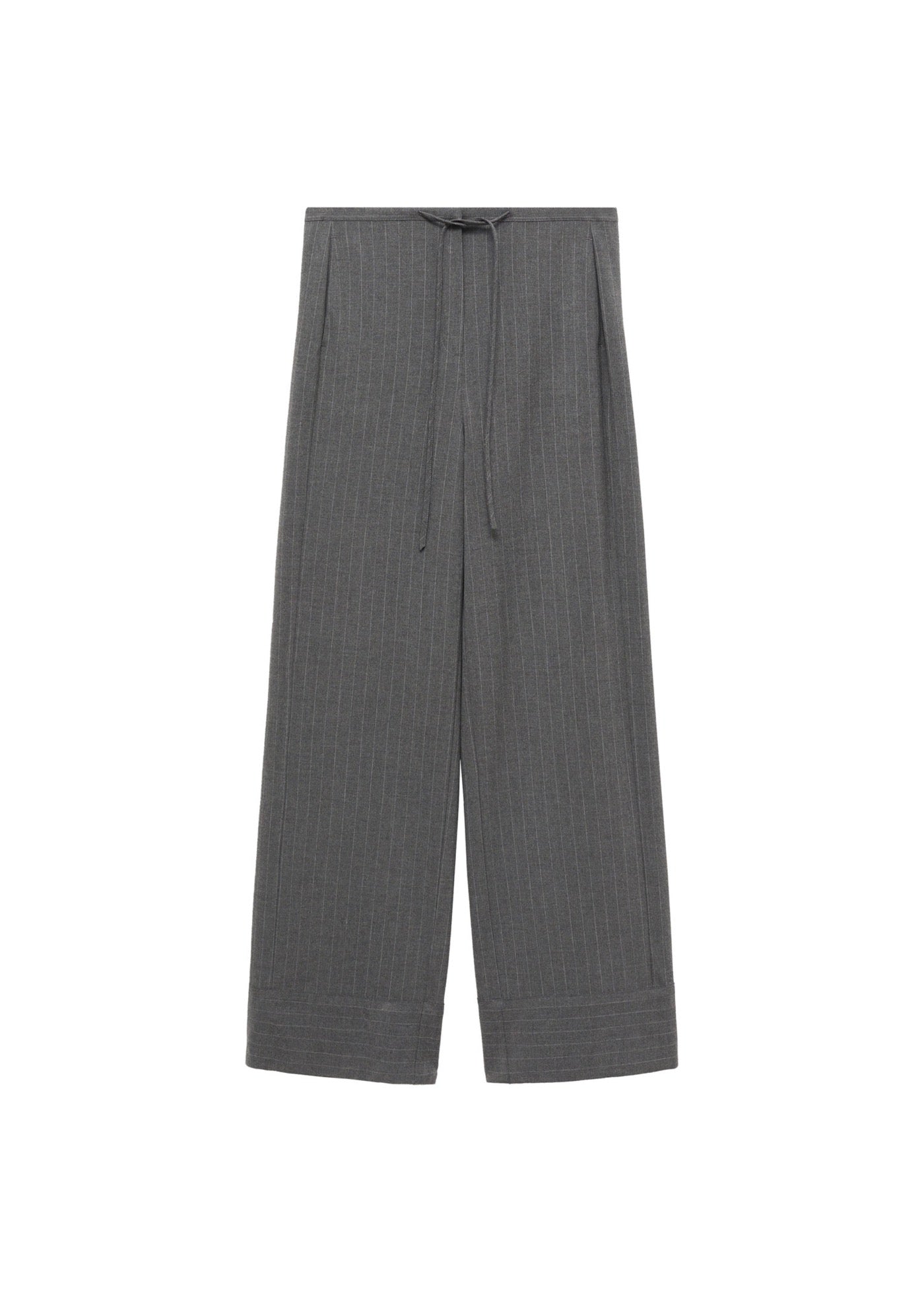 Pantalon Droit Fines Rayures - Grey