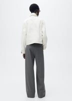 Pantalon Droit Fines Rayures - Grey