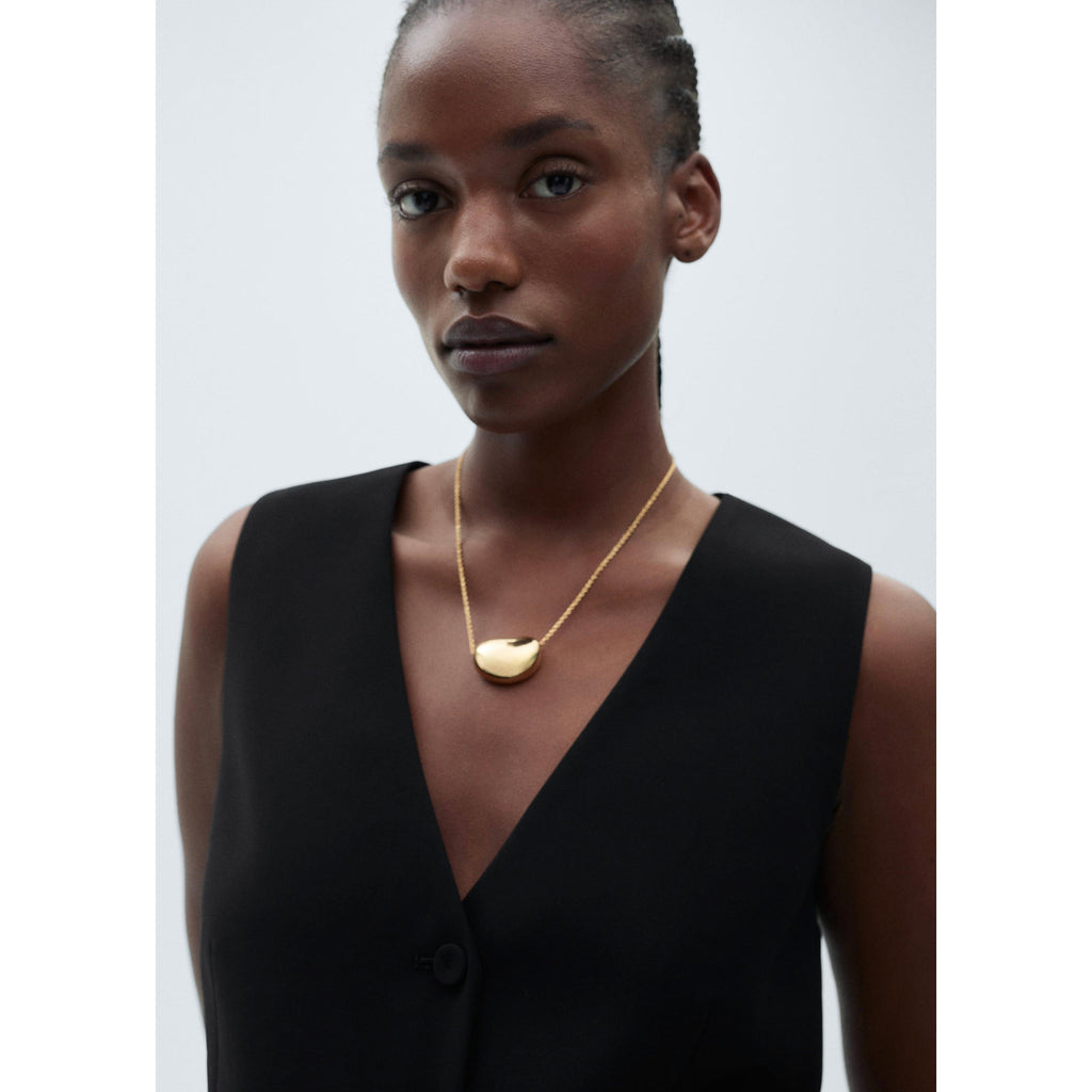 Button-Down Suit Vest - Black