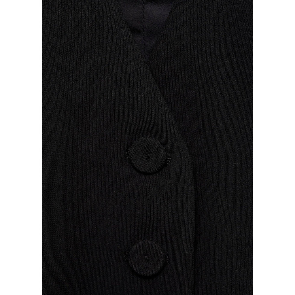 Button-Down Suit Vest - Black