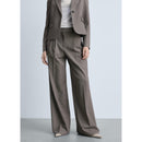 Pantalón de traje ancho - Marrón