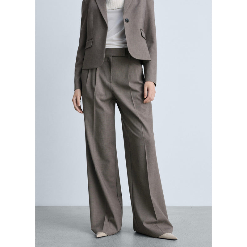 Pantalón de traje ancho - Marrón