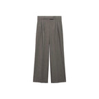 Wideleg Suit Trousers - Brown