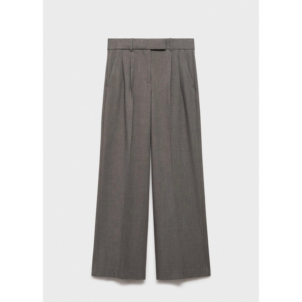 Wideleg Suit Trousers - Brown
