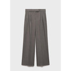 Wideleg Suit Trousers - Brown