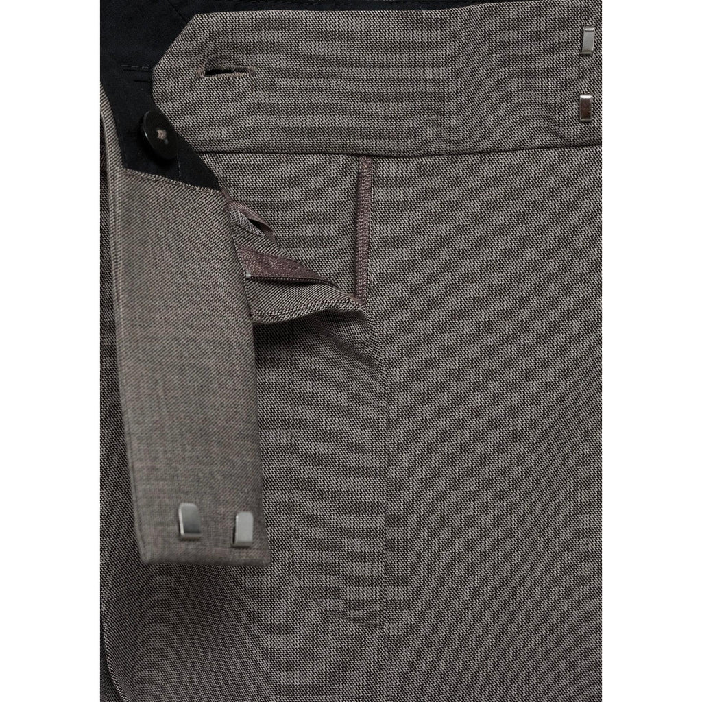 Wideleg Suit Trousers - Brown